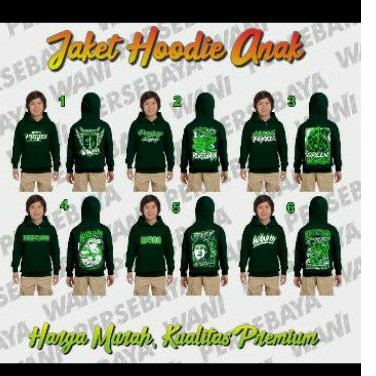 Jaket Resleting Anak Persebaya