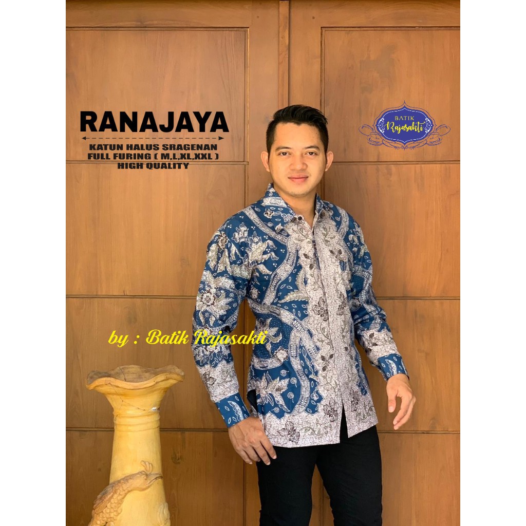 RANAJAYA RAJASAKTI KEMEJA BATIK SOLO PRIA LENGAN PANJANG LAPIS FURING ATASAN BATIK PREMIUM MODERN KATUN HALUS CAKRAWANGSA NAVY CANDRAKUMARA CAPPUCINO CEMERLANG CENDRAWASIH 2 CENDRAWASIH CENDRAWASIH RED CENDRAWASIH SOGAN CITRAKARA CITRAPATA MERAH PERWIRA