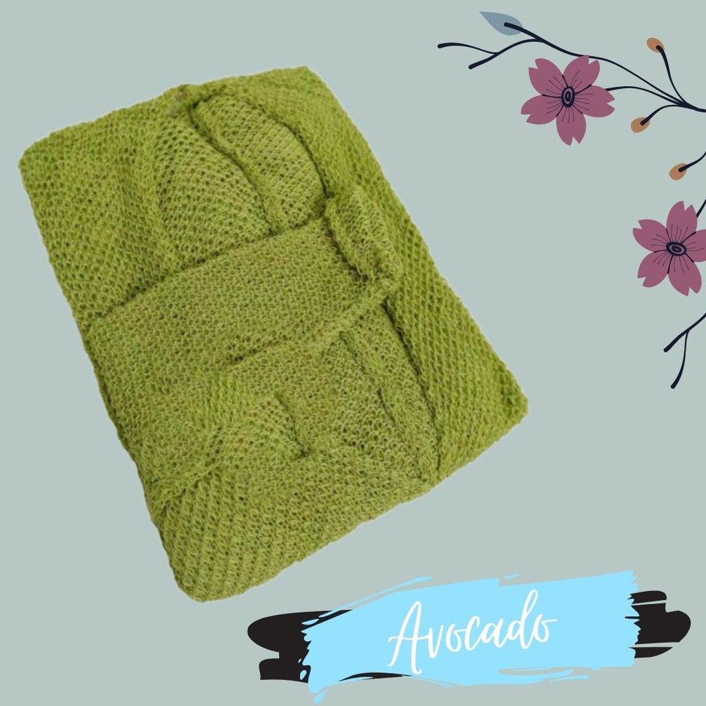 CARDIGAN RAJUT / BATWING KELELAWAR CARDIGAN / CARDIGAN BIG SIZE(PREMIUM)-AVOCADO
