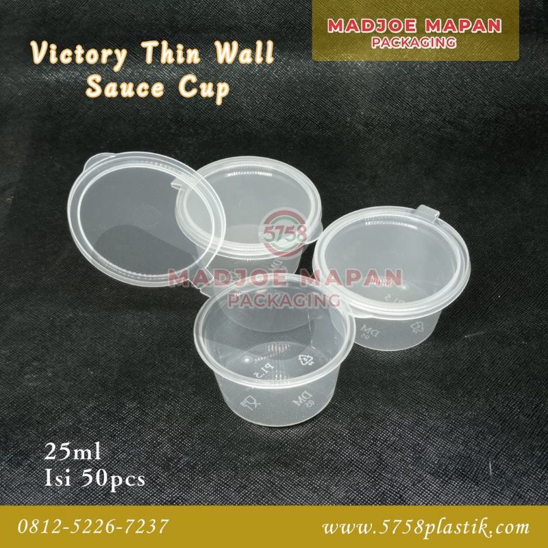 CUP SAMBAL / SAUCE CUP 25 ml, 35 ml, 150 ml / SAUCE CUP / PUDDING CUP VICTORY / KLIR / LIBRA / THINWALL CUP