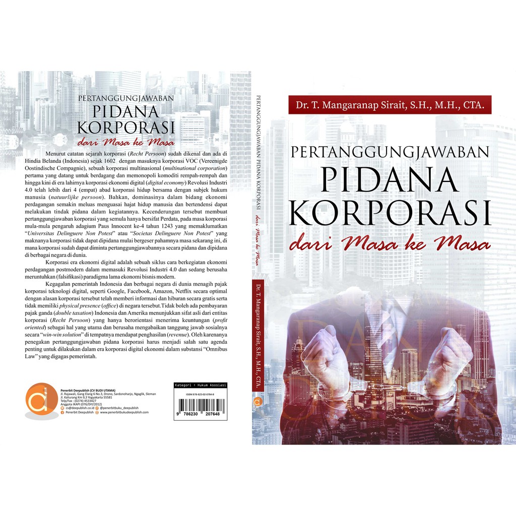 Deepublish - Buku Pertanggungjawaban Pidana Korporasi Dari Masa Ke Masa