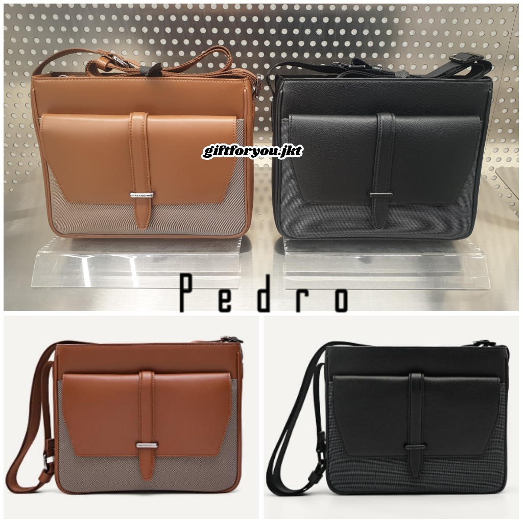 Tas Pedro Messenger Man Bag Selempang Pria Original Laki Laki Cowok Crossbody