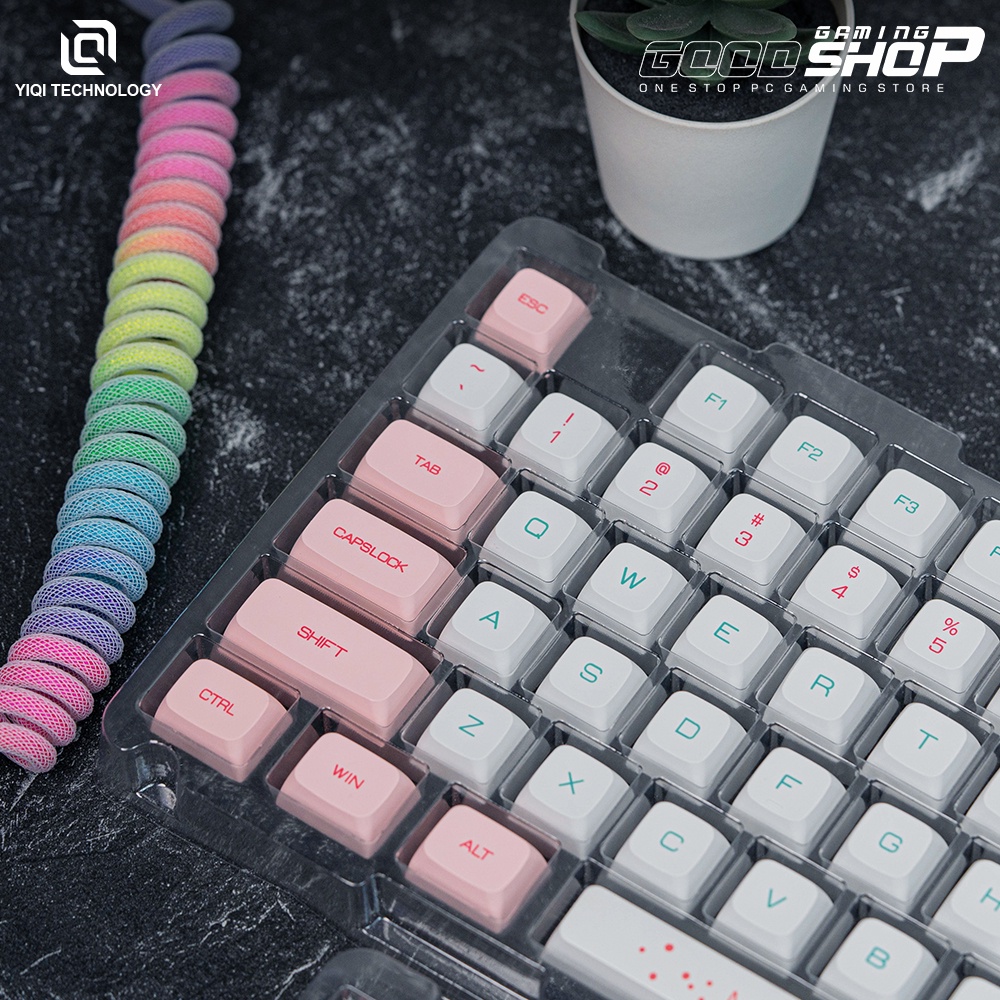 Yiqi Keycaps Macaron PBT Dye-Sub XDA Profile