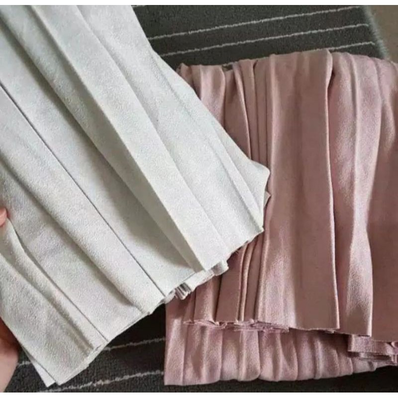 rok prisket suede BROKENWHITE n emerald import READY | rok cream rok putih rok bw