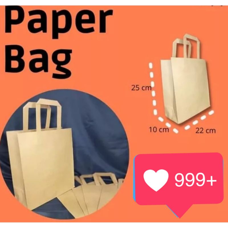 

paperbag coklat 22x10x25 handle kertas