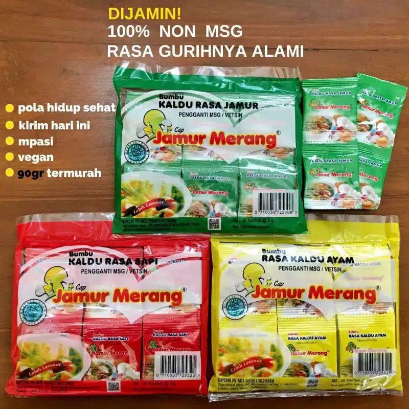 

1 Pack Kaldu Jamur Merang Alami Rasa Original Sapi dan Ayam No Msg No Miccin 1 Renteng 1 Renceng Bumbu Masak Kaldu Alami Kaldu Jamur Merang Sehat