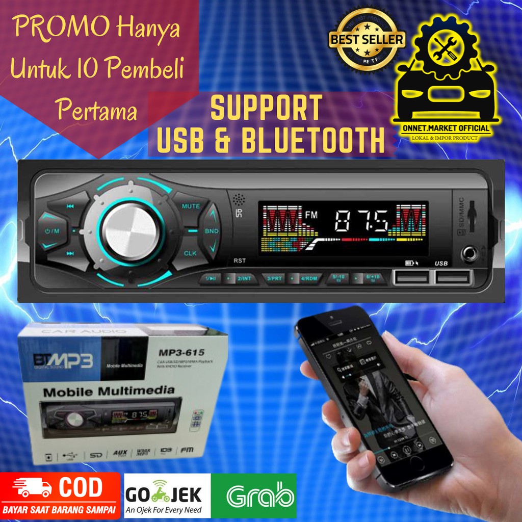Taffware Tipe Mobil Bluetooth Tip Mobil Standar Tape Mobil Standar Receiver 12V MP3 DVD Tape Mobil
