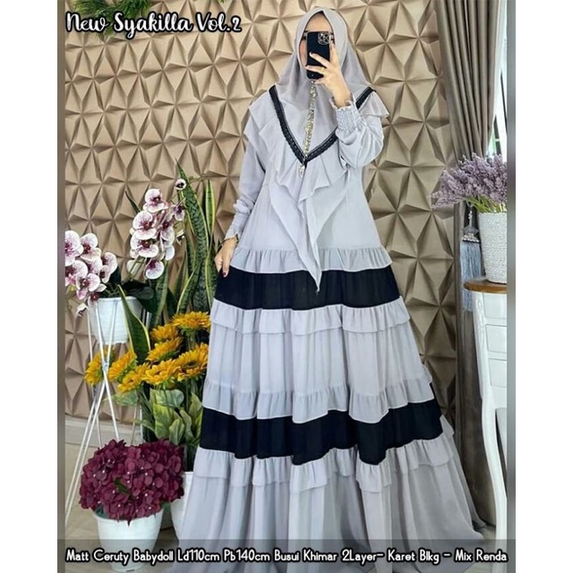 gamis new syakila syari syakilla syari ranis syari syakila dijah syari fatma tropikal shafa latifah