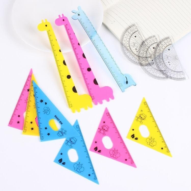 

UNNISO - Giraffe Ruler Set/Penggaris Set/Drafting Supplies Stationery Ruler Set
