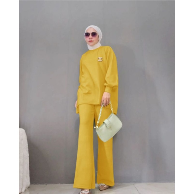 SET CELANA KULOT RONA, MANGO KNIT, GAMIS HIJAB MUSLIM, SETELAN