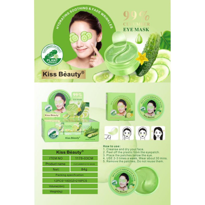 PROMO!!!EYE MASK KISS BEAUTY ACID,CUCUMBER,FLOWER,ALOEVERA