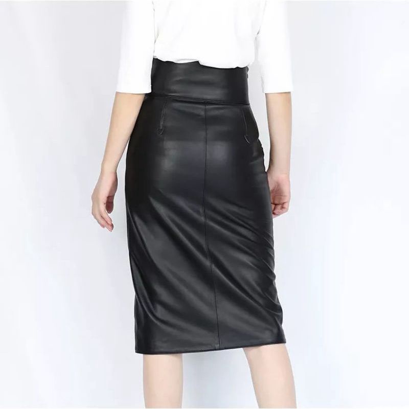 Rok Wanita Maxi High Waist Rok Panjang Span Belahan Split Seksi Dibawah Saku Kanan Model Rok Pensil Maxi Wanita Korea