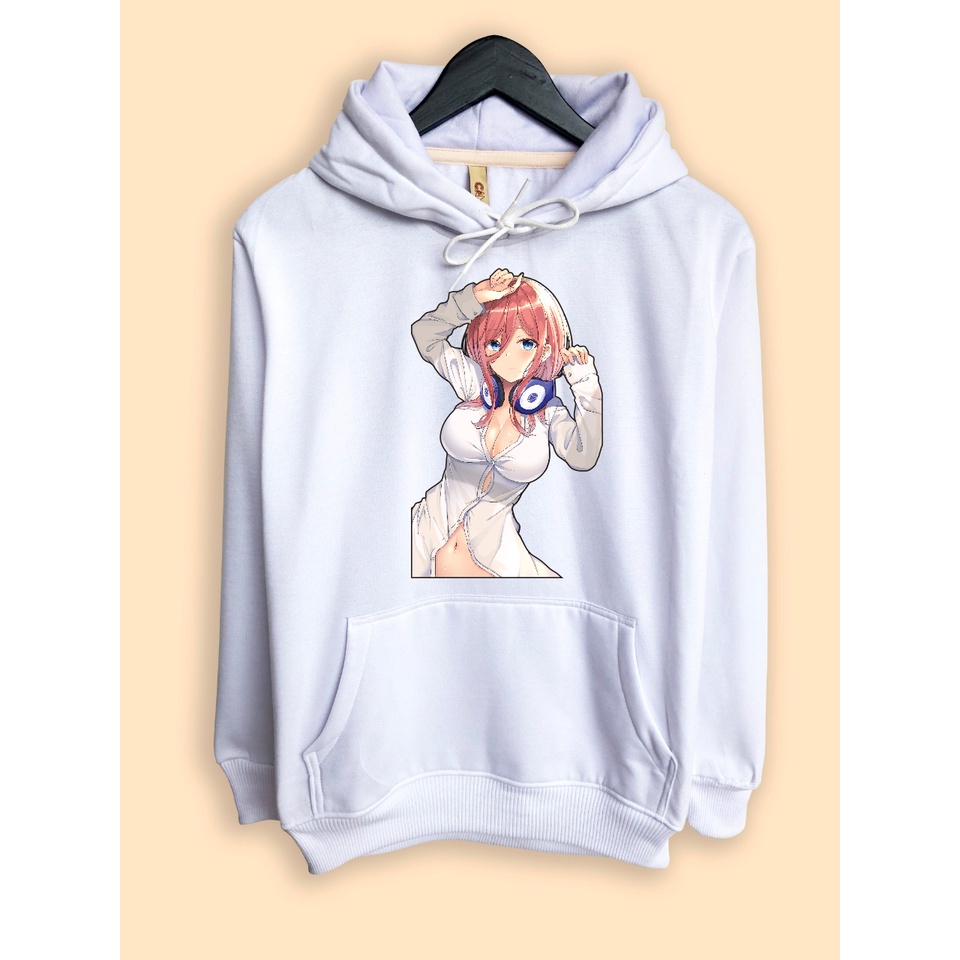 Jaket Hoodie Anime 5 toubun Nakano miku Lewd