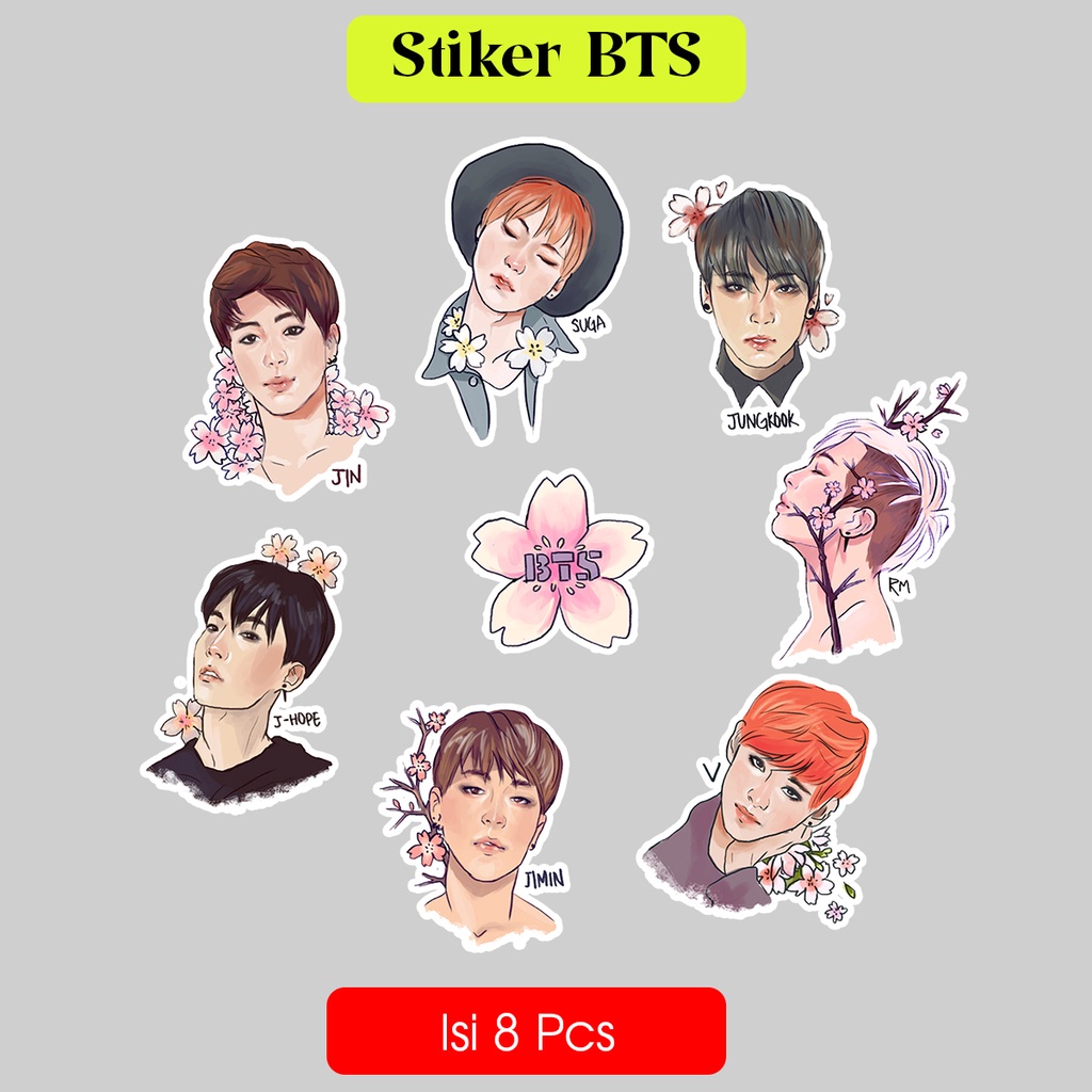 

Sticker Pack BTS CHIBI CUTE Bangtan Boys Sketsa Style stiker aesthetic journaling Taehyung Jungkook Butter kpop