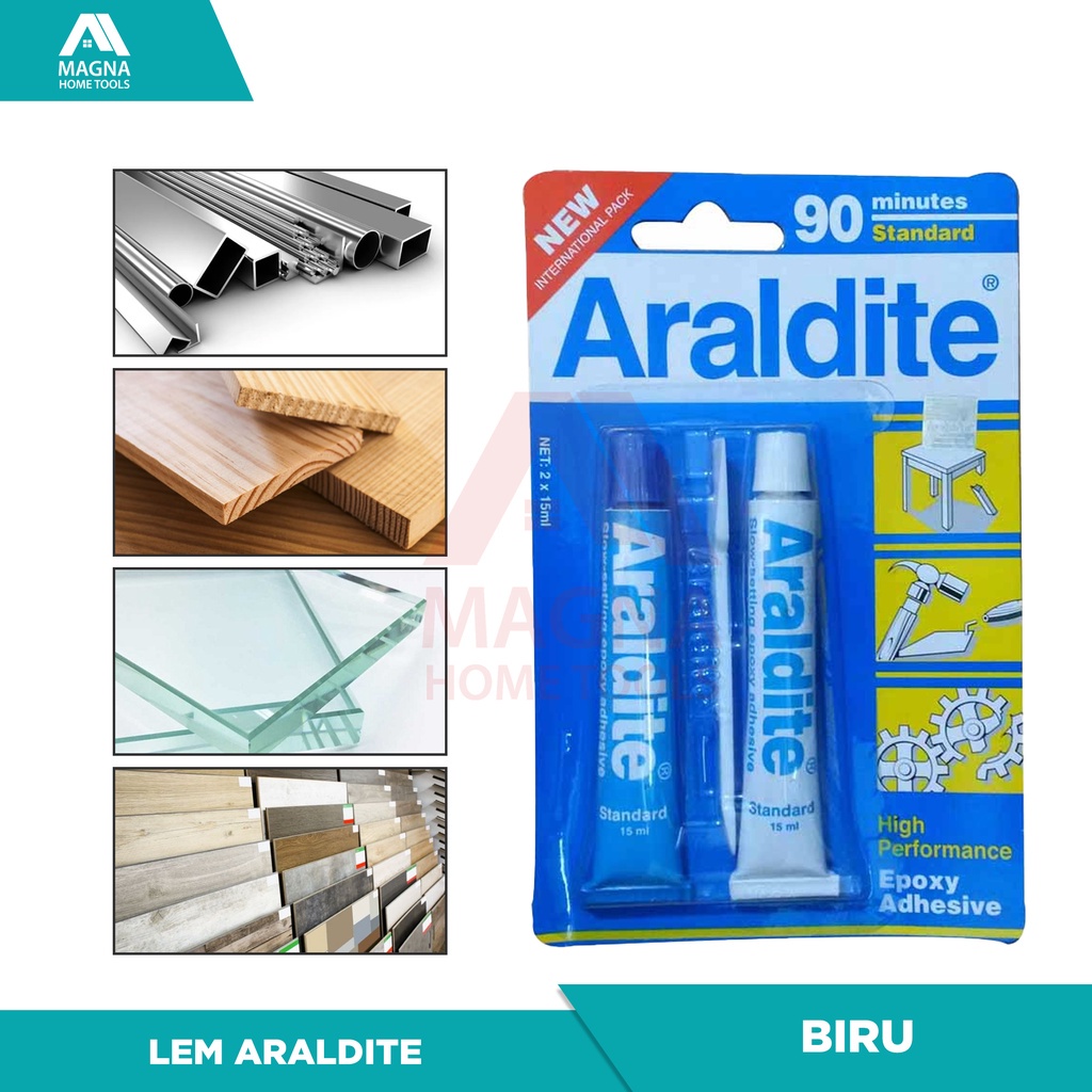 

LEM EPOXY ARALDITE BESI/KACA/KAYU/KERAMIK BIRU [ASLI]