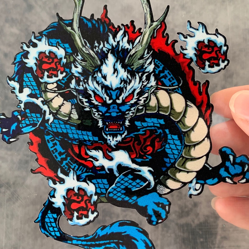 1 Pcs Reflektif Tiger Stiker Mobil JDM Prajna Motor Dekorasi Stiker Ghost Warrior Goresan Menutup Stiker