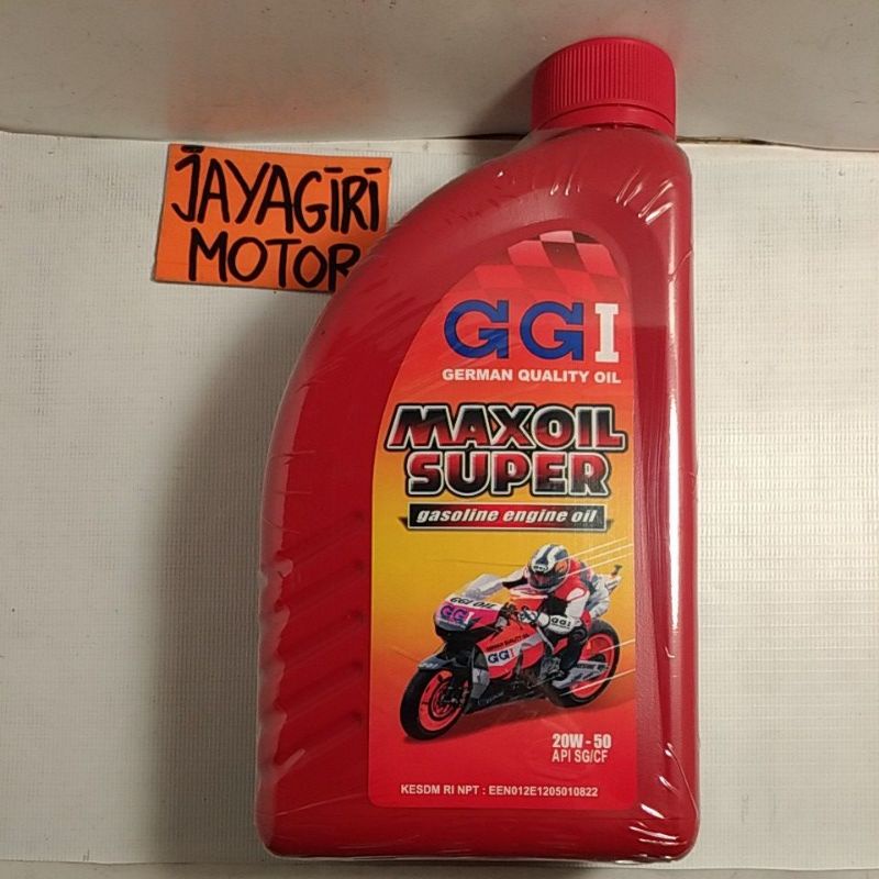 GGI OLI 20W-50 800Ml 0,8Liter API SG CF Maxoil Super Engine Mesin Oil Pelumas Motor SNI Ori Original