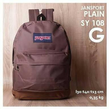 JANSPORT POLOS UKURAN STANDART COKLAT BACKPACK TAS LAPTOP