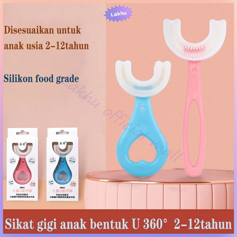 Sikat Gigi Anak Berbentuk U Original/ Tooth Brush Silikon Bayi dan Anak berbentuk U/ Sikat Gigi anak