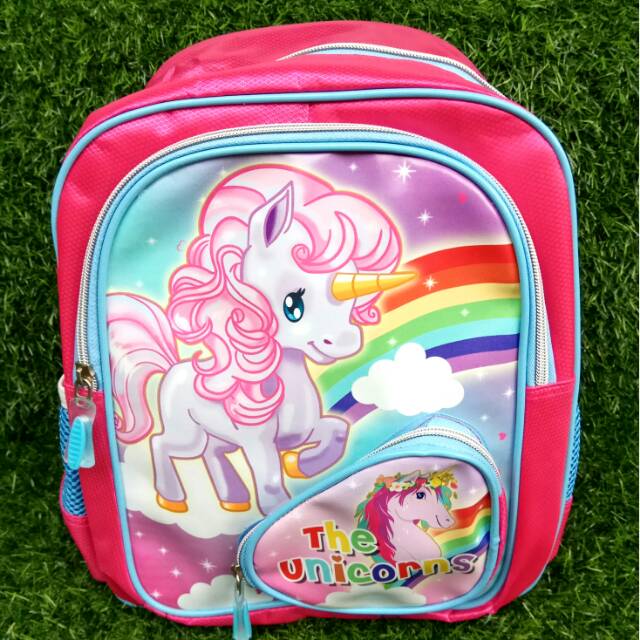 Tas Sekolah Ransel UNICRN074 - Backpack TK - resleting kantong