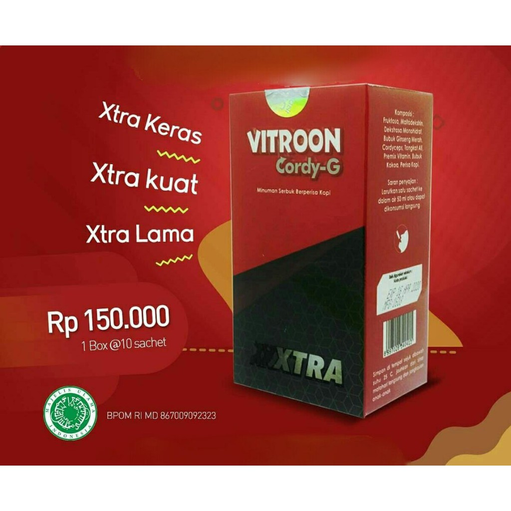 

vitroon cordy g xxxtra minuman serbuk kopi dan ginseng korea - meningkatkan stamina tubuh pria