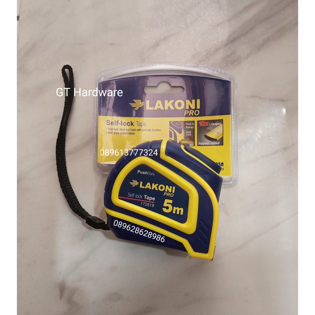 Meteran Lakoni 172519 Measuring Tape Self Lock 5 Meter -  5 m x 19 mm
