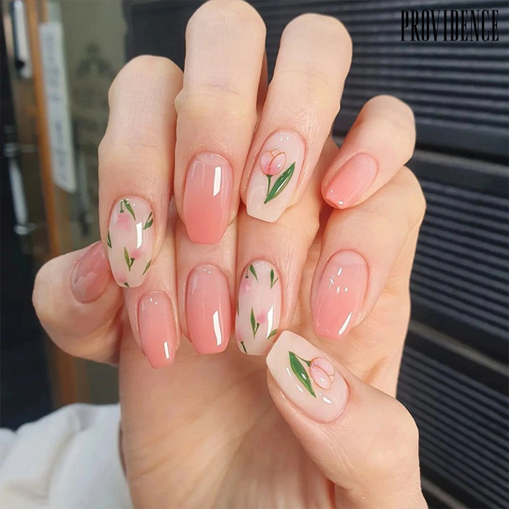 Stiker Kuku Motif Bunga Dengan Perekat Untuk Nail Art