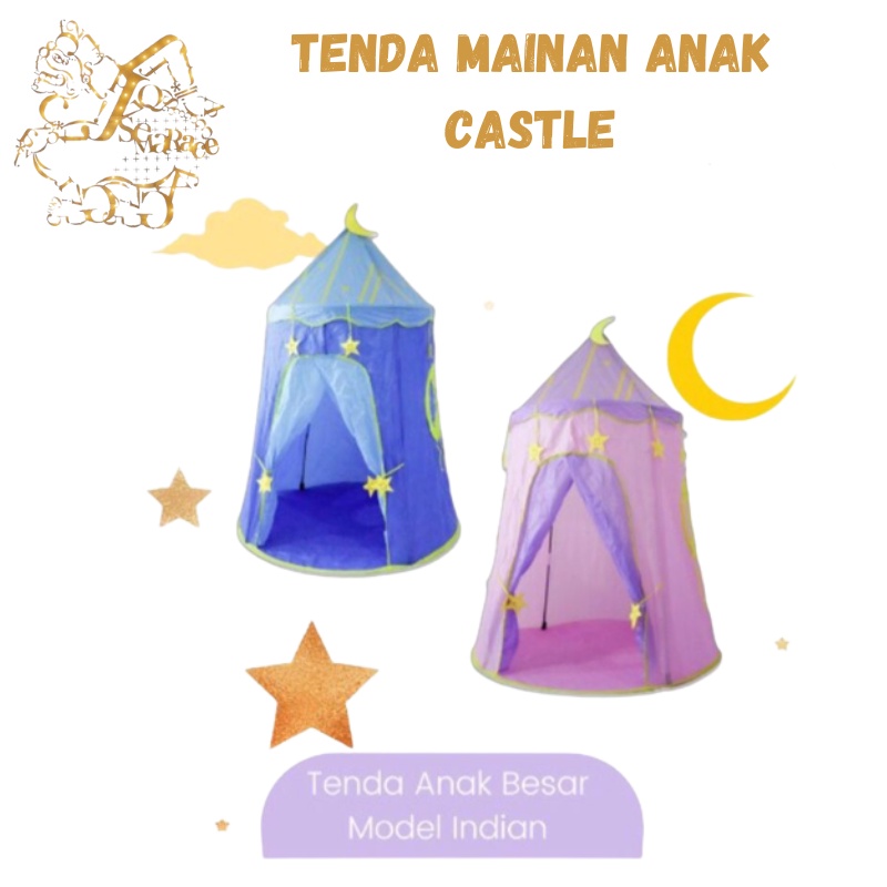 TENDA MAINAN ANAK CASTLE TINGGI MODEL MONGOLIAN TENDA PORTABLE