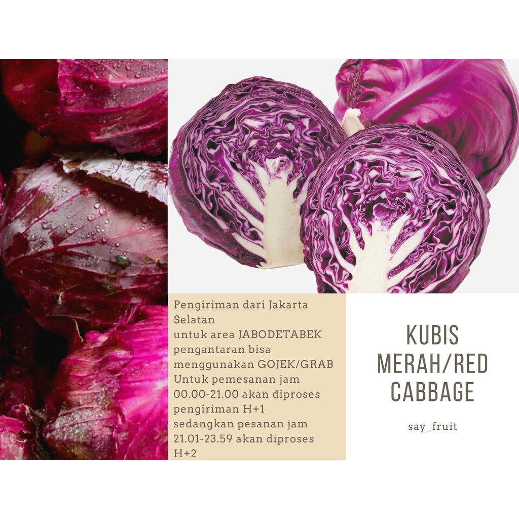 

Kol Merah 1kg / Sayur Kol Segar / Red Cabbage