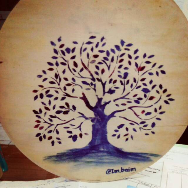 Hiasan Dinding (stensil pohon)