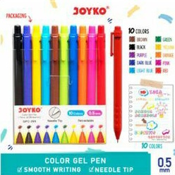 

Bolpen gel joyko 10 warna 0,5 gpc-295