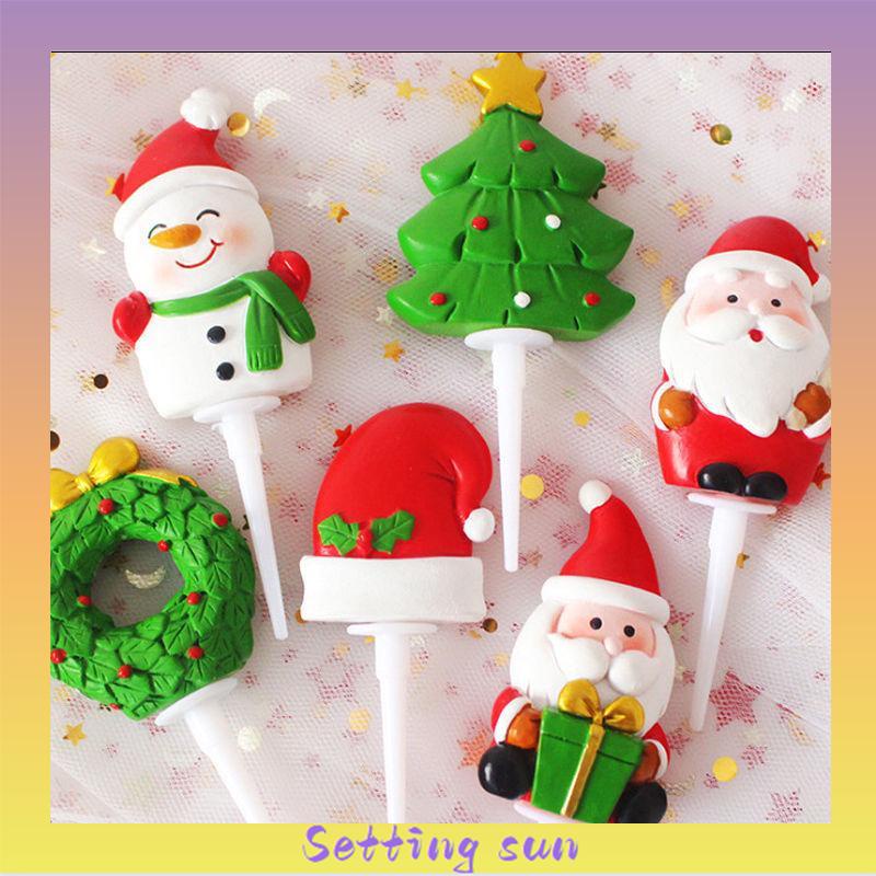 Dekorasi Kue Natal Cupcake Topper Hadiah Natal Hadiah Natal TN