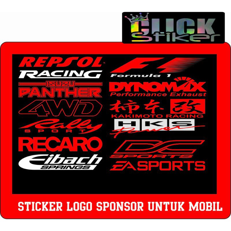 COSTUM Stiker Logo sponsor untuk MOBIL