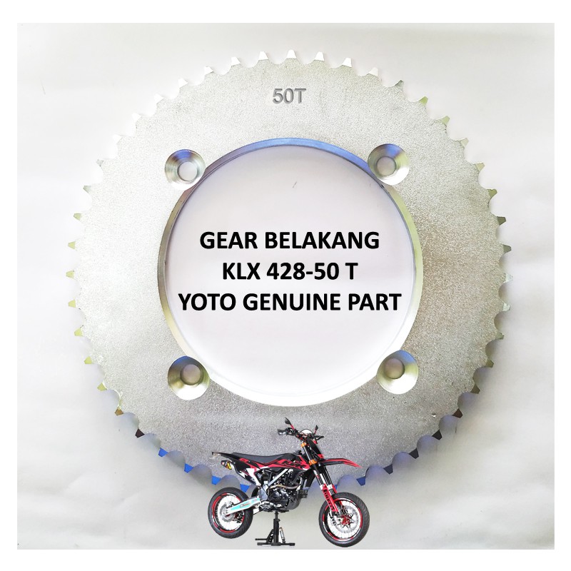 GEAR BELAKANG KLX 50T, GEAR BLK KLX150 428-50T