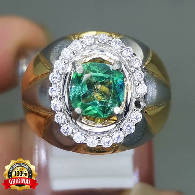 CINCIN BATU AKIK GREEN TOPAZ HIJAU ASLI