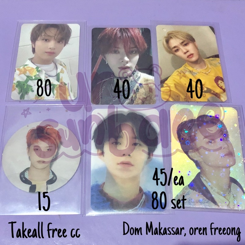Pc photocard haechan kihno hello kun hitchhiker jungwoo holo lenti renjun kihno future taeil departu