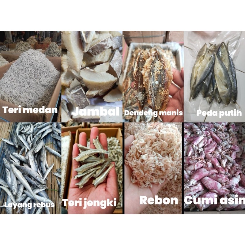 

paket hemat aneka ikan asin kering premium 100gr