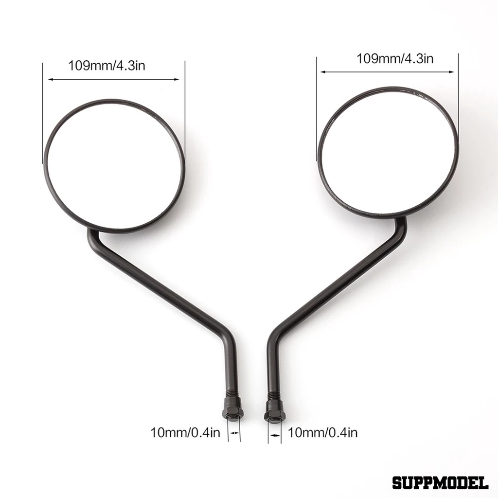 1 Pasang Kaca Spion Cembung Bentuk Bulat Untuk Honda Xr80 Xr230 Tlr200 Xr125 Ct110 Cg125 Xl250 Xl400
