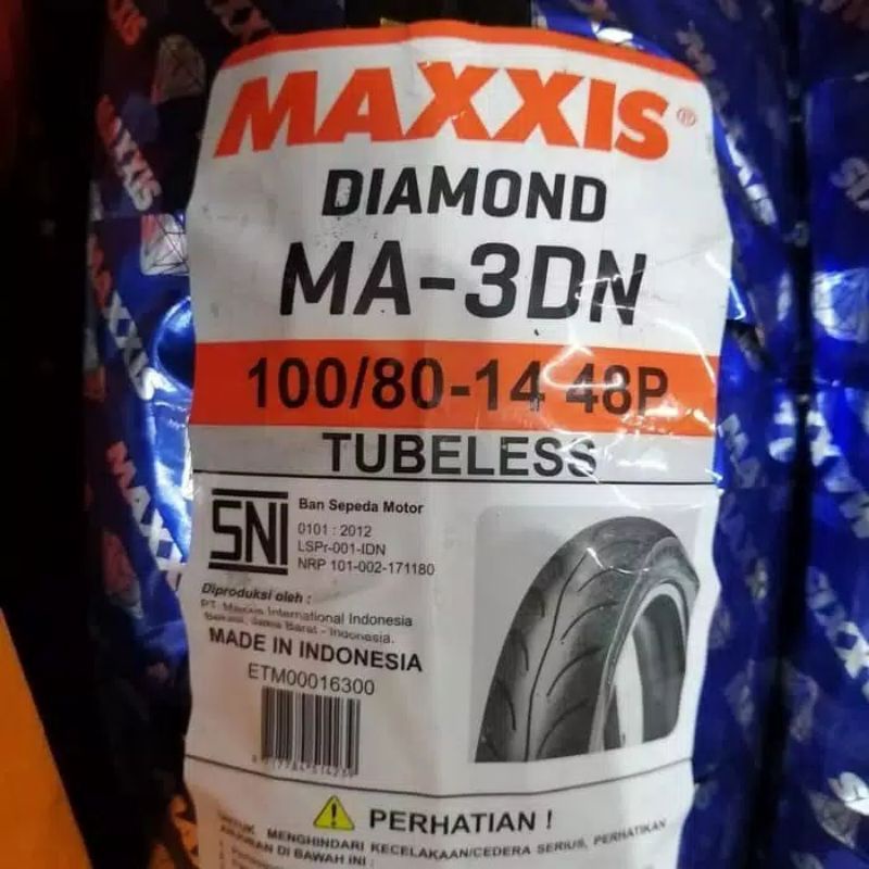 ban maxxis diamond ring 14 ukuran 100/80-14