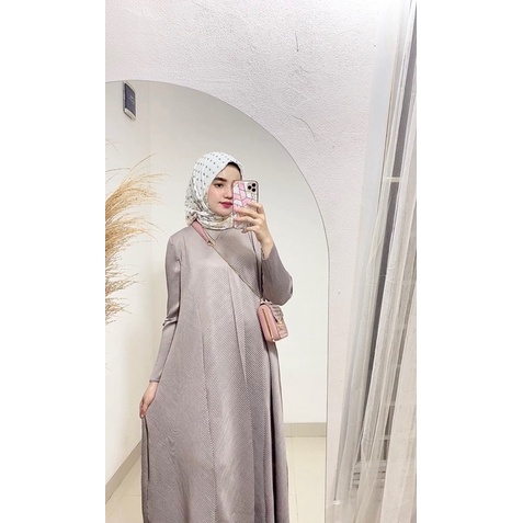 Queen pleats dress / dress plisket viral / dress plisket mewah