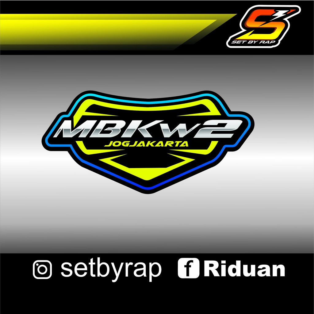 stiker mbkw2 motor