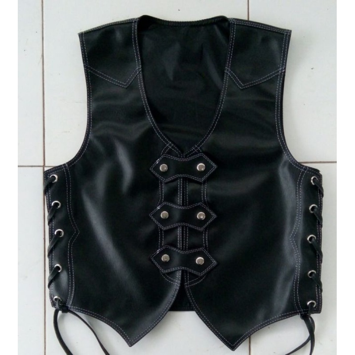 Rompi bikers/Rompi koboy/kulit sintetis