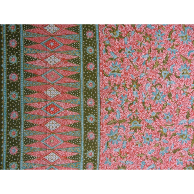 No: 694 Batik baru Lasem motif latohan Tumpal pasung 3warna halusan