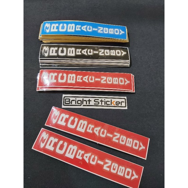 STICKER RCB RACING BOY SHOCK DEPAN CUTTING