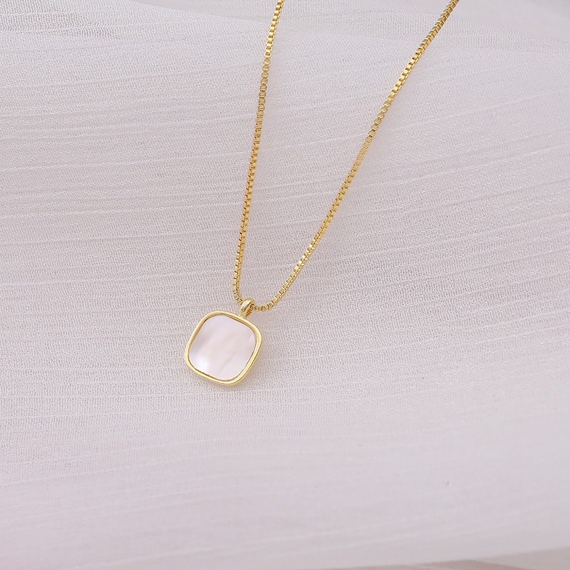 S925 Silver Necklace 18K Gold Female Korean Style