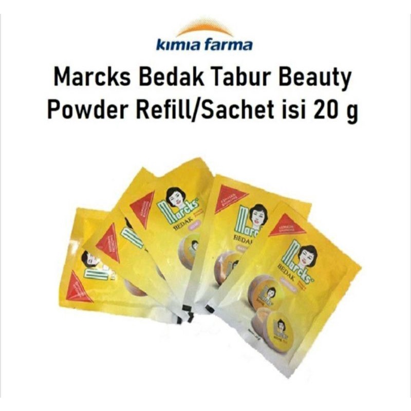 Marcks Bedak Tabur Beauty Powder Refill 20 gr || Bedak Tabur Marcks Isi Ulang 20 gr