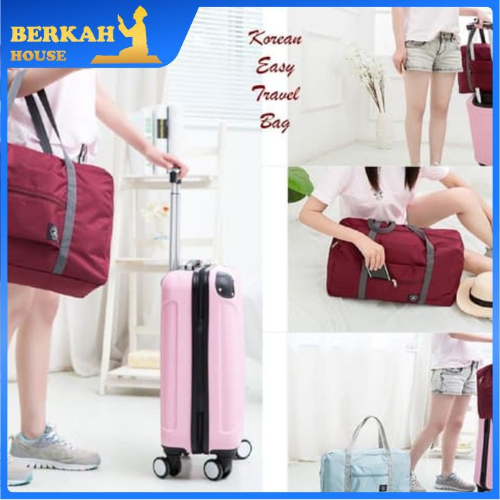 TAS TRAVEL TAS JINJING UKURAN BESAR KOREAN EASY TRAVEL BAG TAS BAGUS TAS MURAH TAS KEREN BHS493