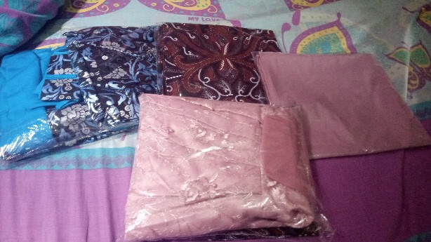 [couple Biru Saja] Srg 732 Couple Rovella Sarimbit Batik Modern Prada Kutu Baru Seragam Pesta Muslim