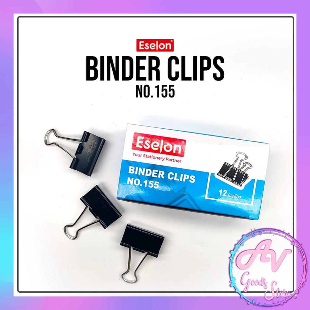 

klip kertas / double clip / paper clip / binder clip 32mm no 155 (12pcs/box)