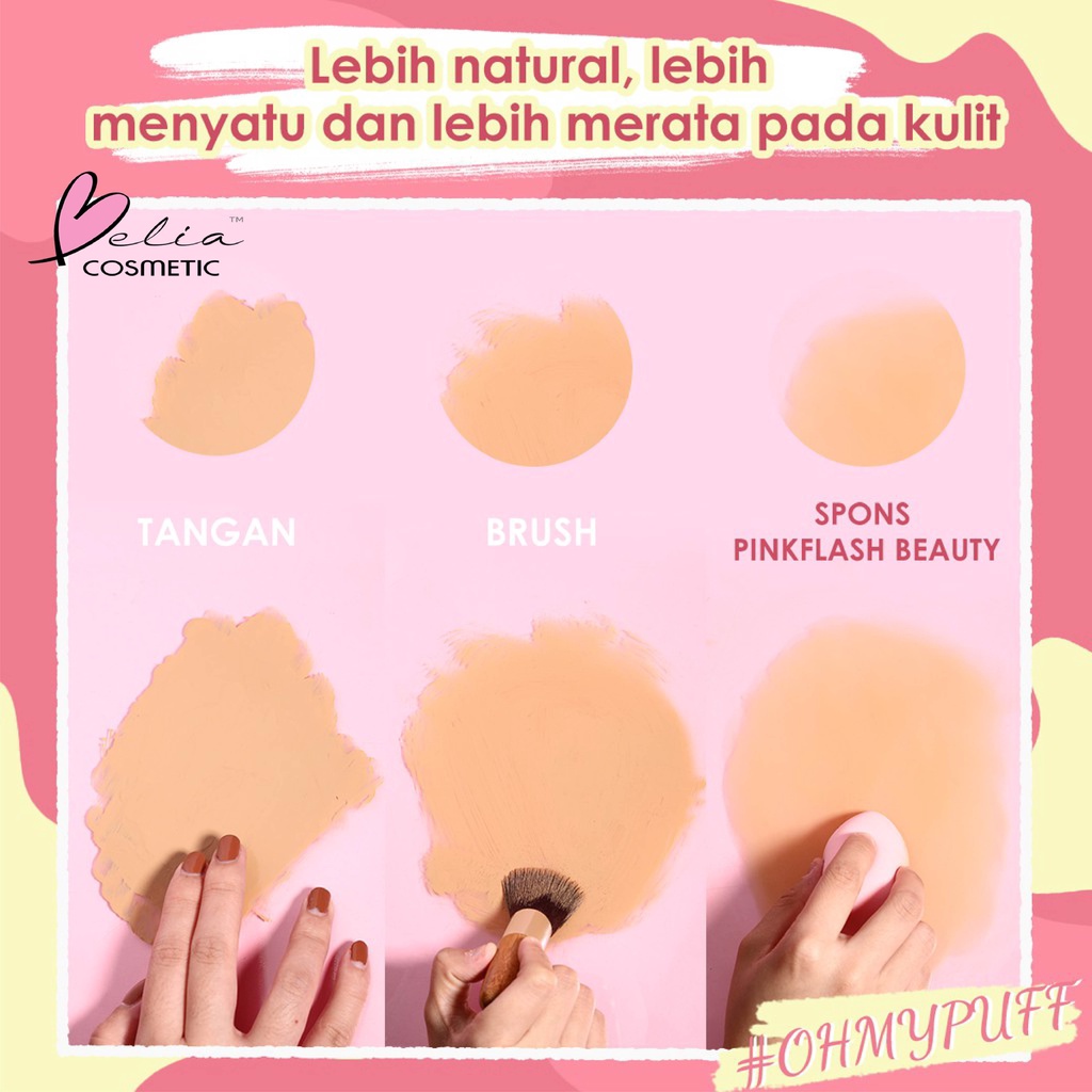 ❤ BELIA ❤ PINKFLASH Baby Skin Blender PINKTIME Show | Beauty Blender Pink | Pink Flash BPOM PF-T01